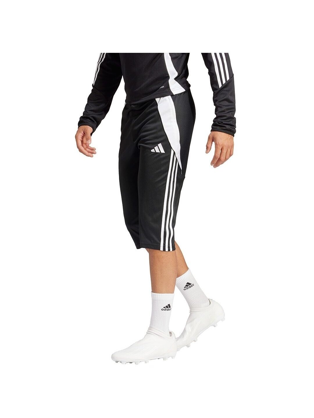 Vyriškos Adidas Tiro 24 3/4 kelnės juodos IJ7671 3 Vyriškos Adidas Tiro 24 3/4 kelnės juodos IJ7671 3