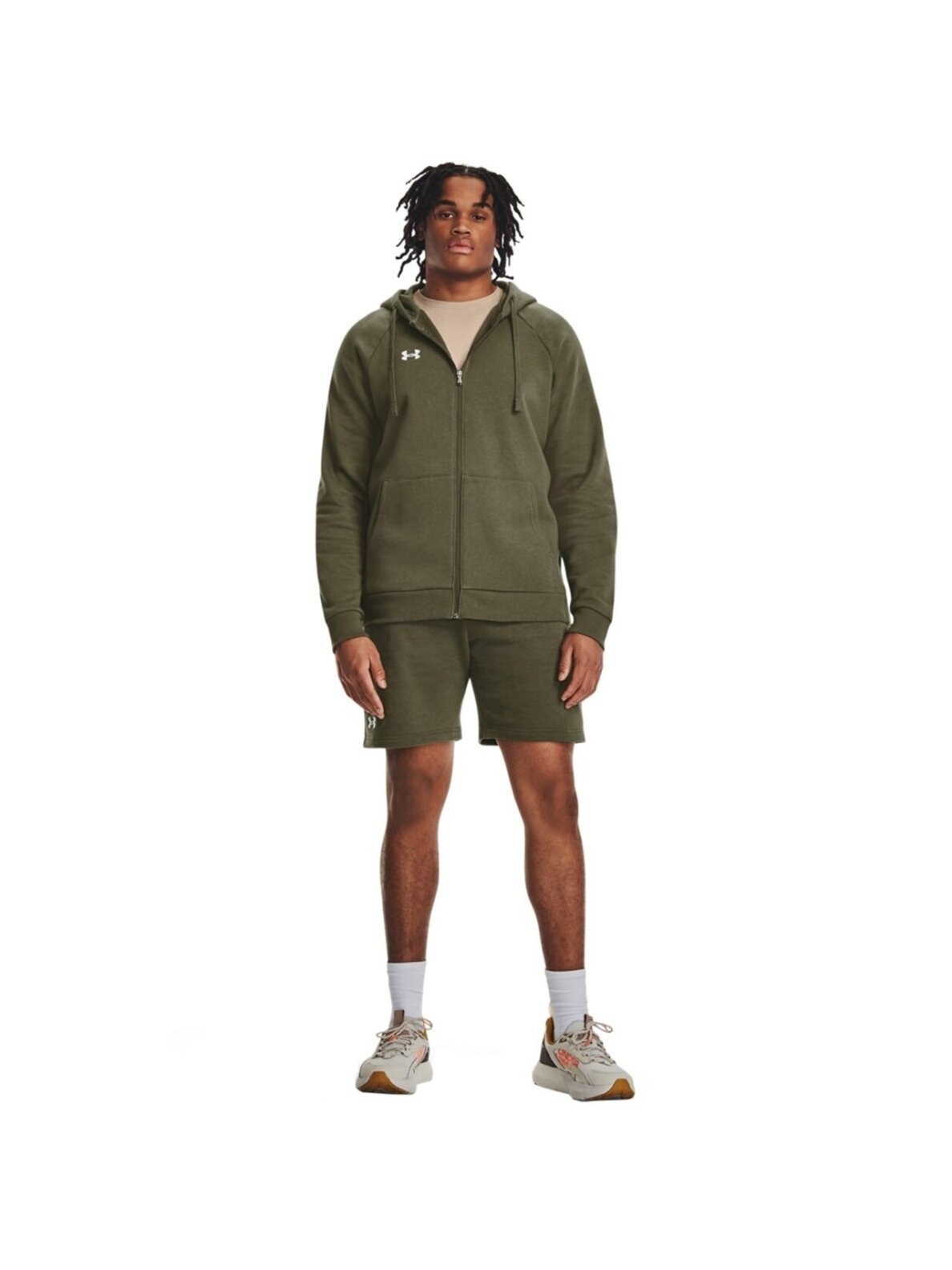 Vyriški džemperiai Under Armour Rival Fleece FZ Hoodie chaki 1379767 390 4