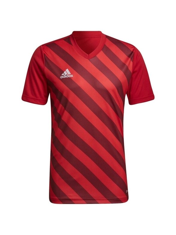 Vyriški marškinėliai Adidas Entrada 22 Graphic Jersey raudonos ir bordo spalvos HB0572 Vyriški marškinėliai Adidas Entrada 22 Graphic Jersey raudonos ir bordo spalvos HB0572