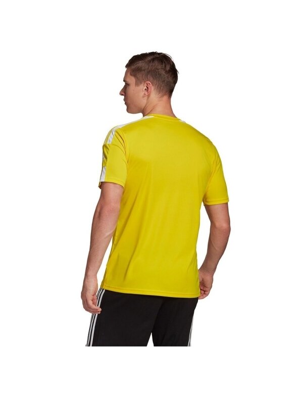 Vyriški marškinėliai Adidas Squadra 21 Jersey trumpomis rankovėmis geltoni GN5728 3 Vyriški marškinėliai Adidas Squadra 21 Jersey trumpomis rankovėmis geltoni GN5728 3