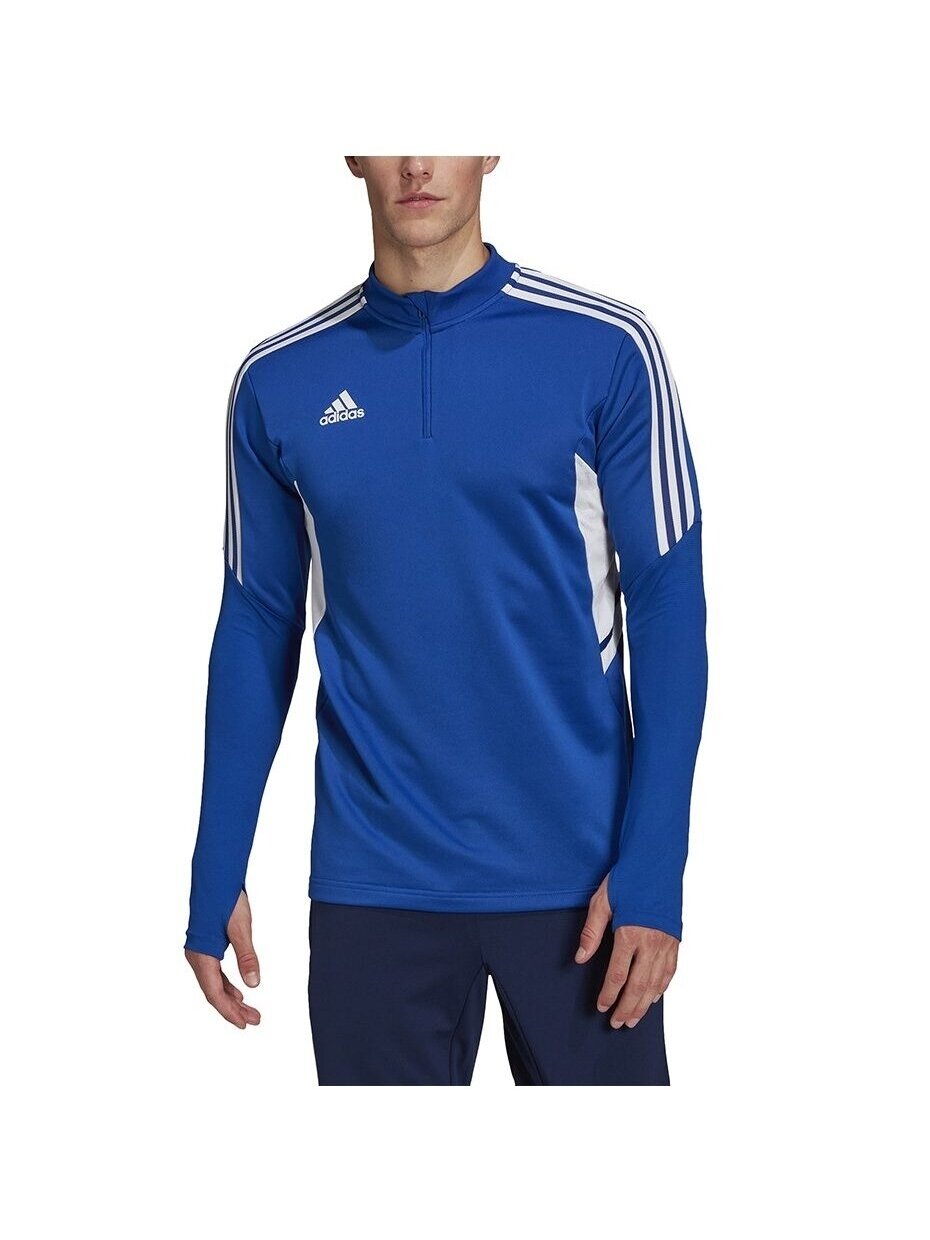 Vyriški Adidas Condivo 22 Training 1/2 džemperiai su užtrauktuku mėlynos ir baltos spalvos HA6271 5
