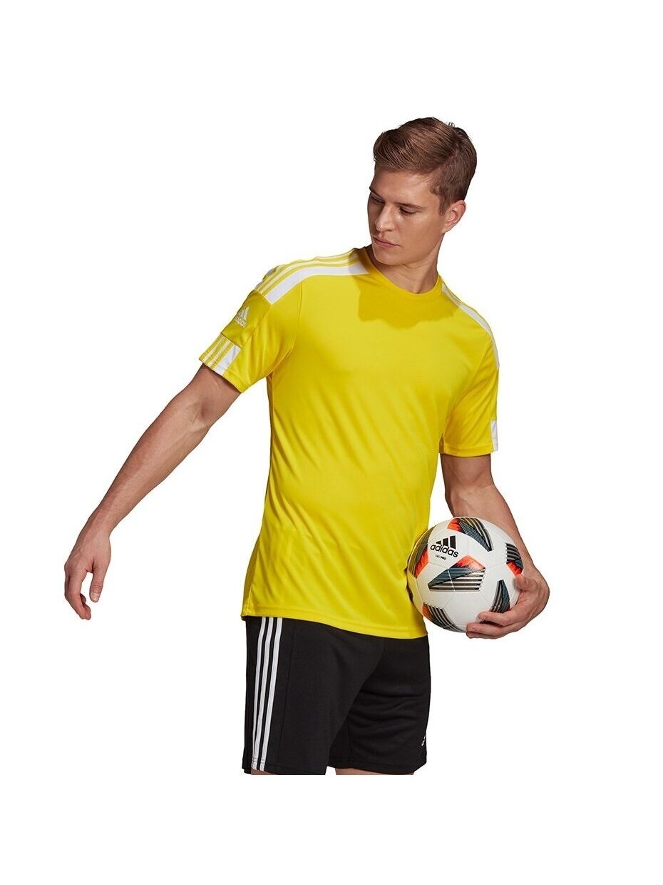 Vyriški marškinėliai Adidas Squadra 21 Jersey trumpomis rankovėmis geltoni GN5728 4 Vyriški marškinėliai Adidas Squadra 21 Jersey trumpomis rankovėmis geltoni GN5728 4