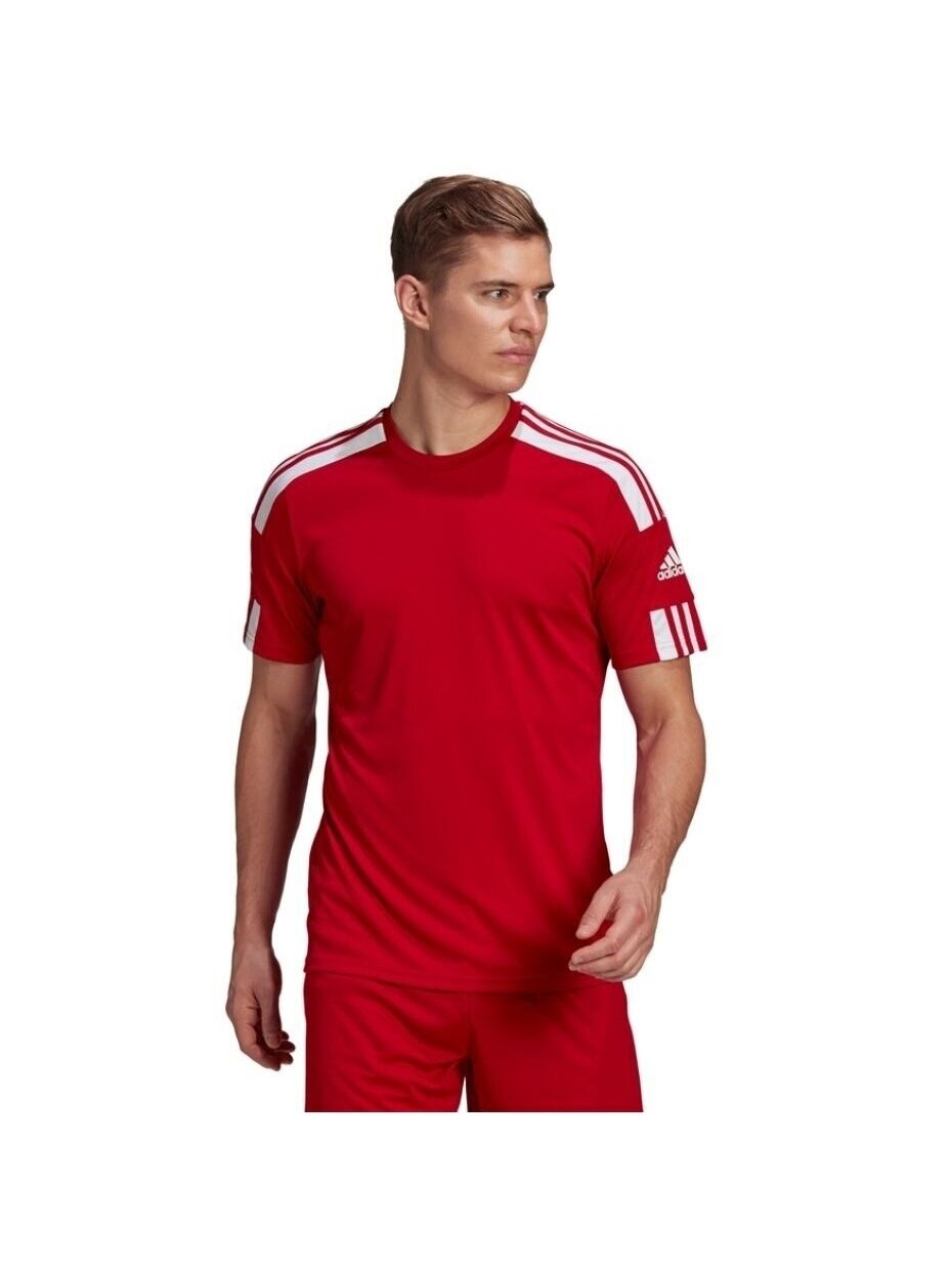 Vyriški marškinėliai Adidas Squadra 21 Jersey trumpomis rankovėmis raudona GN5722 Vyriški marškinėliai Adidas Squadra 21 Jersey trumpomis rankovėmis raudona GN5722