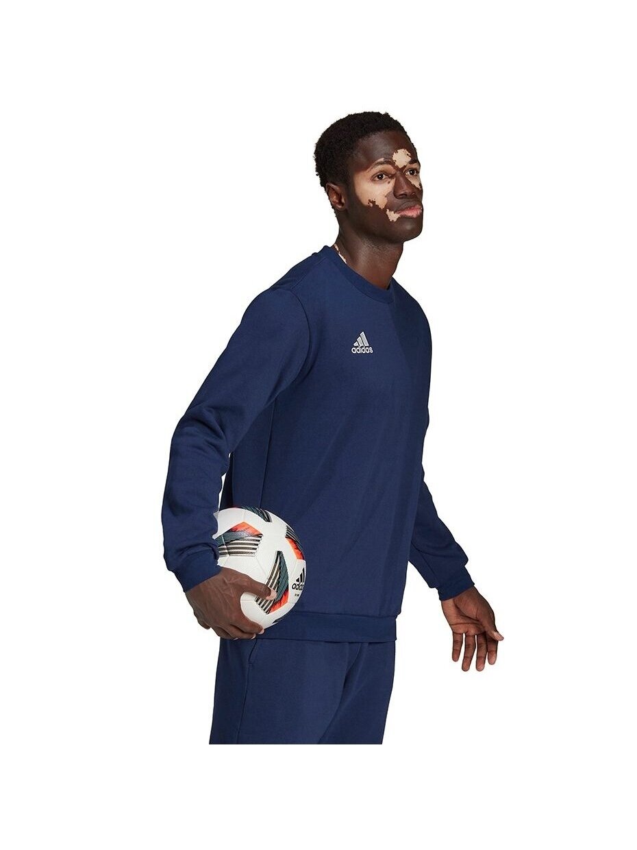Vyriški džemperiai Adidas Entrada 22 Sweat Top, tamsiai mėlyna H57480 4 Vyriški džemperiai Adidas Entrada 22 Sweat Top, tamsiai mėlyna H57480 4