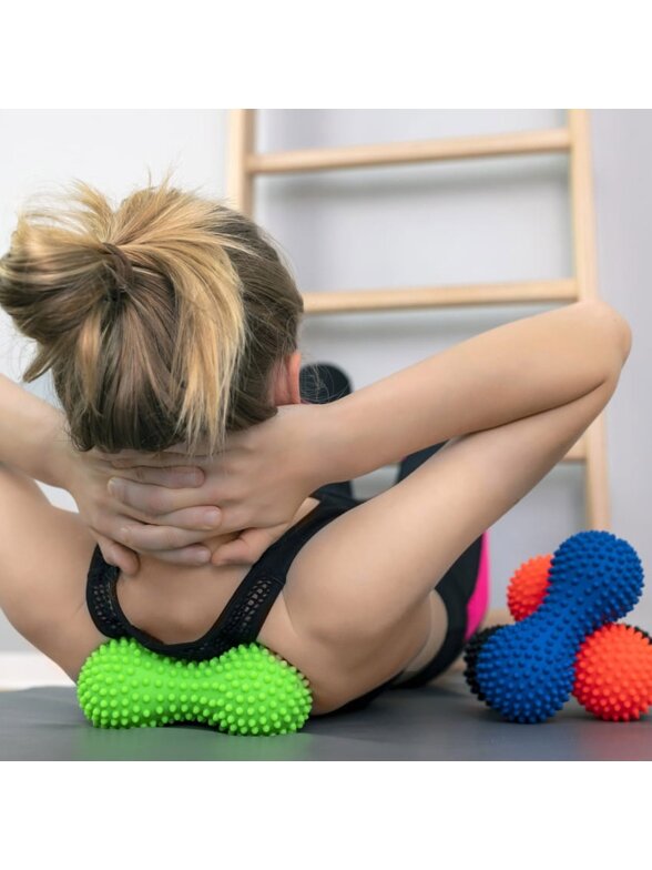 Tullo duoball masažo ir reabilitacijos volelis 15,5 cm mėlynas 447 1