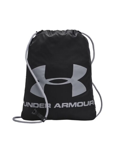 Under Armour Ozsee Sackpack sportinis krepšys juodai-pilkas 1240539 009 Under Armour Ozsee Sackpack sportinis krepšys juodai-pilkas 1240539 009