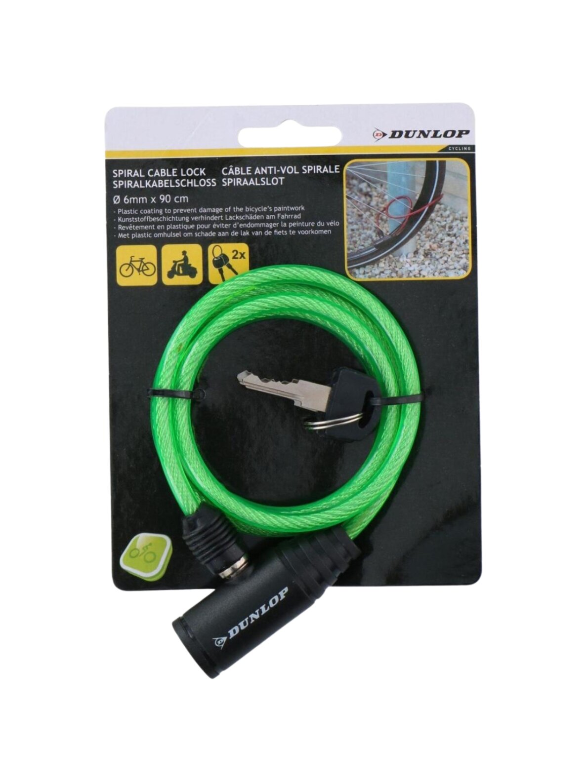 Zapięcie rowerowe Dunlop 0,6x90 cm zielone 1049663 1