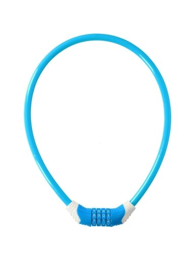 Dunlop spiralinis dviračio užraktas, 10 mm x 65 cm, mėlynas 1042817 Dunlop spiralinis dviračio užraktas, 10 mm x 65 cm, mėlynas 1042817