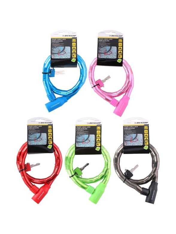 Zapięcie rowerowe Dunlop cable lock D18mm 80 cm ST 5ass 63749 1