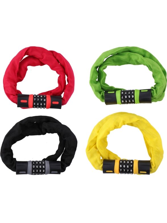 Zapięcie rowerowe Dunlop Chain Lock numbers ST 4ass 07559 Zapięcie rowerowe Dunlop Chain Lock numbers ST 4ass 07559
