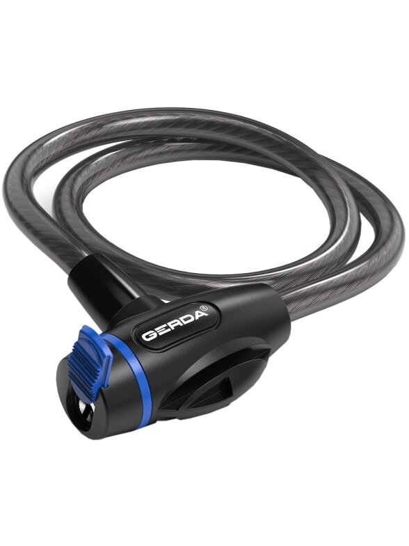 Zapięcie rowerowe Gerda pętla, korpus, okrągły czarne Flex 650/10T