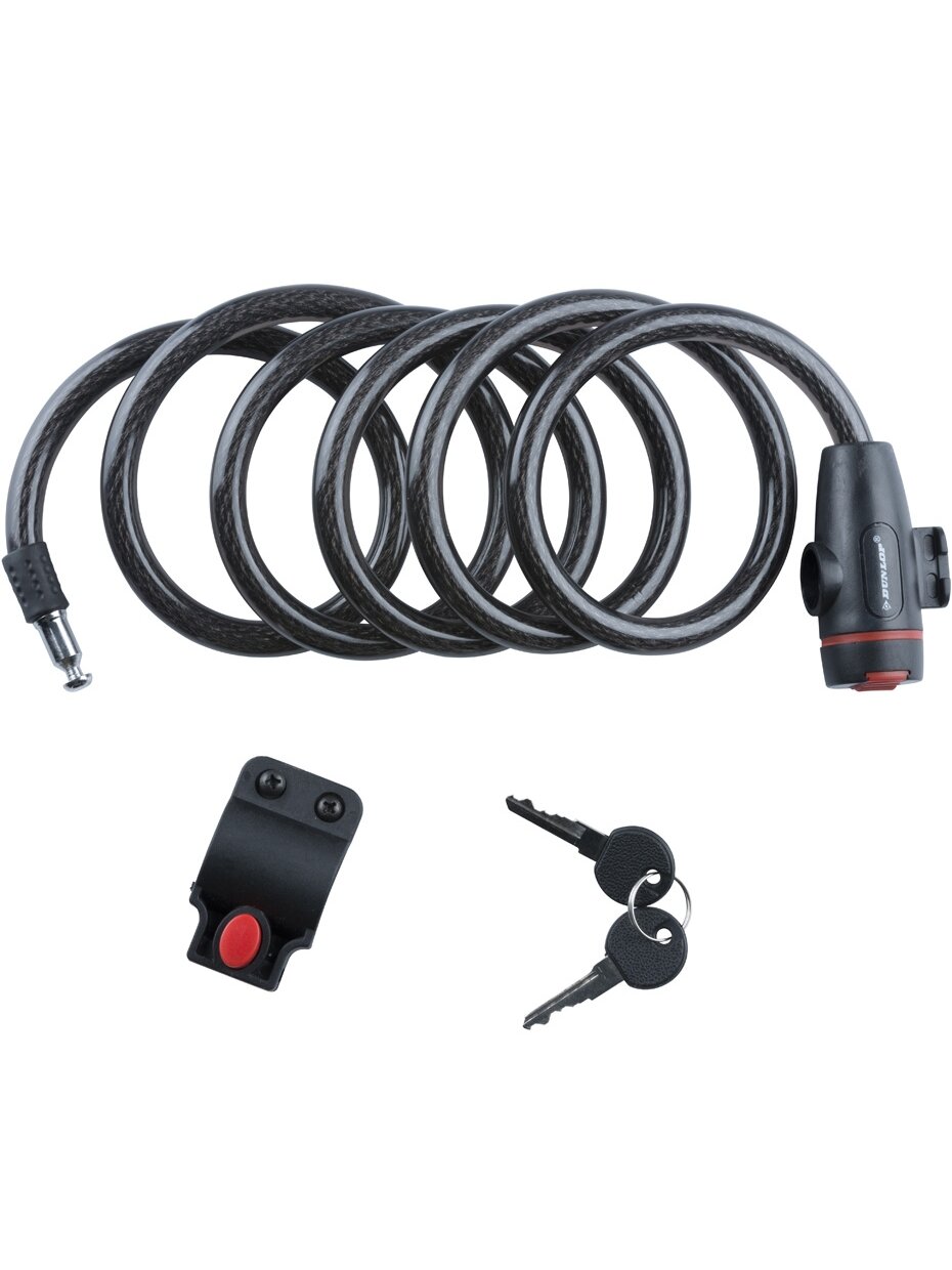 Zapięcie rowerowe Dunlop spiral cable lock 12 mm ST 56376 1 Zapięcie rowerowe Dunlop spiral cable lock 12 mm ST 56376 1