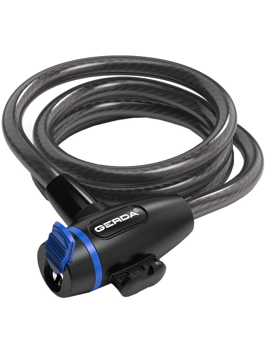 Zapięcie rowerowe Gerda łańcuch, korpus okrągły, osłona klucza czarna Flex 1200/8S