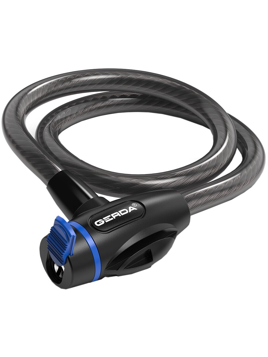Zapięcie rowerowe Gerda pętla, korpus okrągły, czarne Flex 650/12T