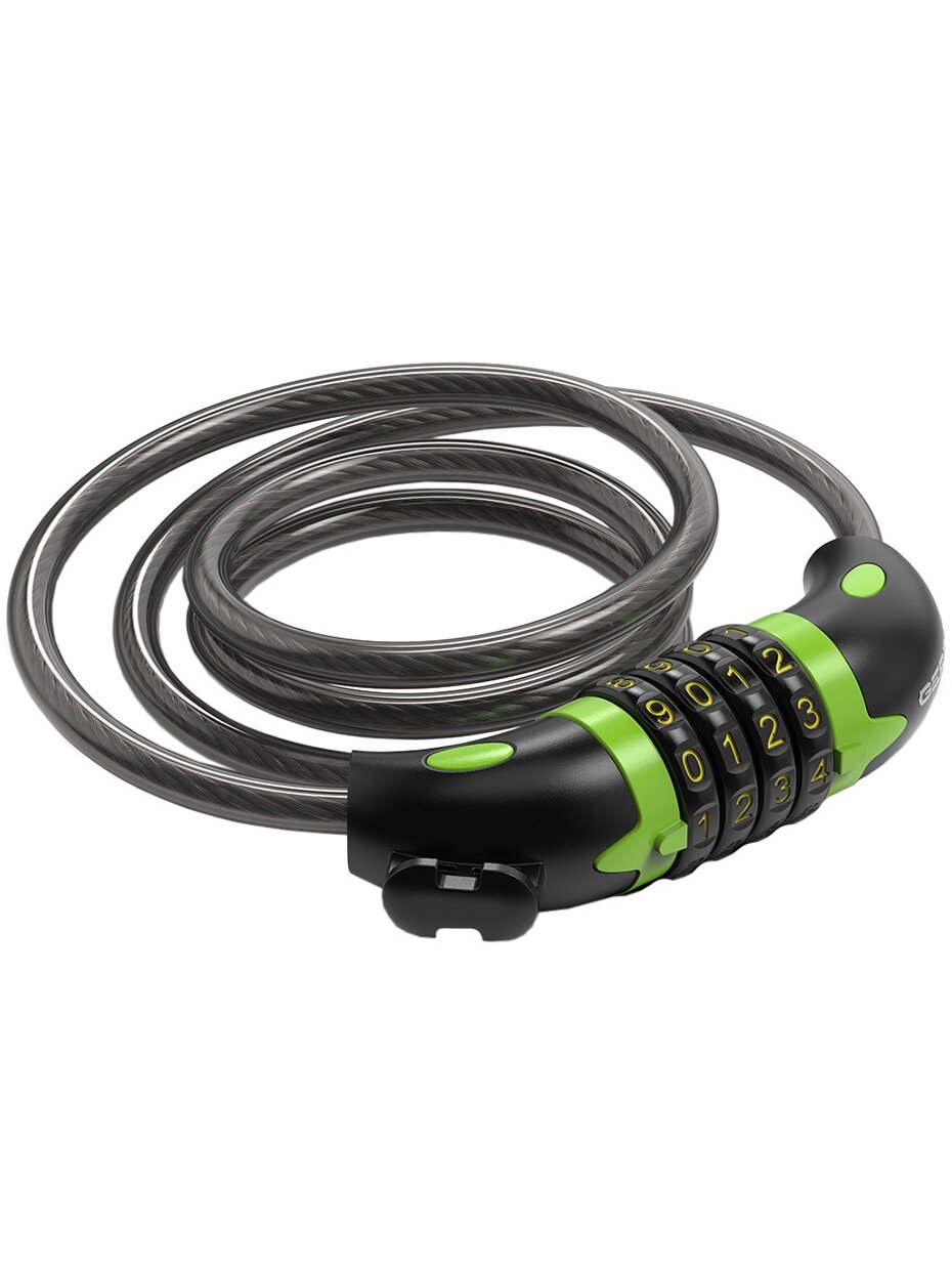 Zapięcie rowerowe Gerda szyfrowane linka z uchwytem, czarne Kombo Flex 1200/10C Zapięcie rowerowe Gerda szyfrowane linka z uchwytem, czarne Kombo Flex 1200/10C