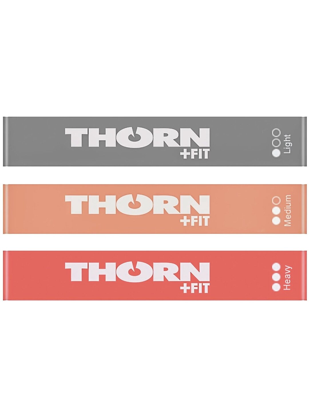 Thorn Fit Lady atsparumo juostos rinkinys iš 3 mankštos juostų. Thorn Fit Lady atsparumo juostos rinkinys iš 3 mankštos juostų.