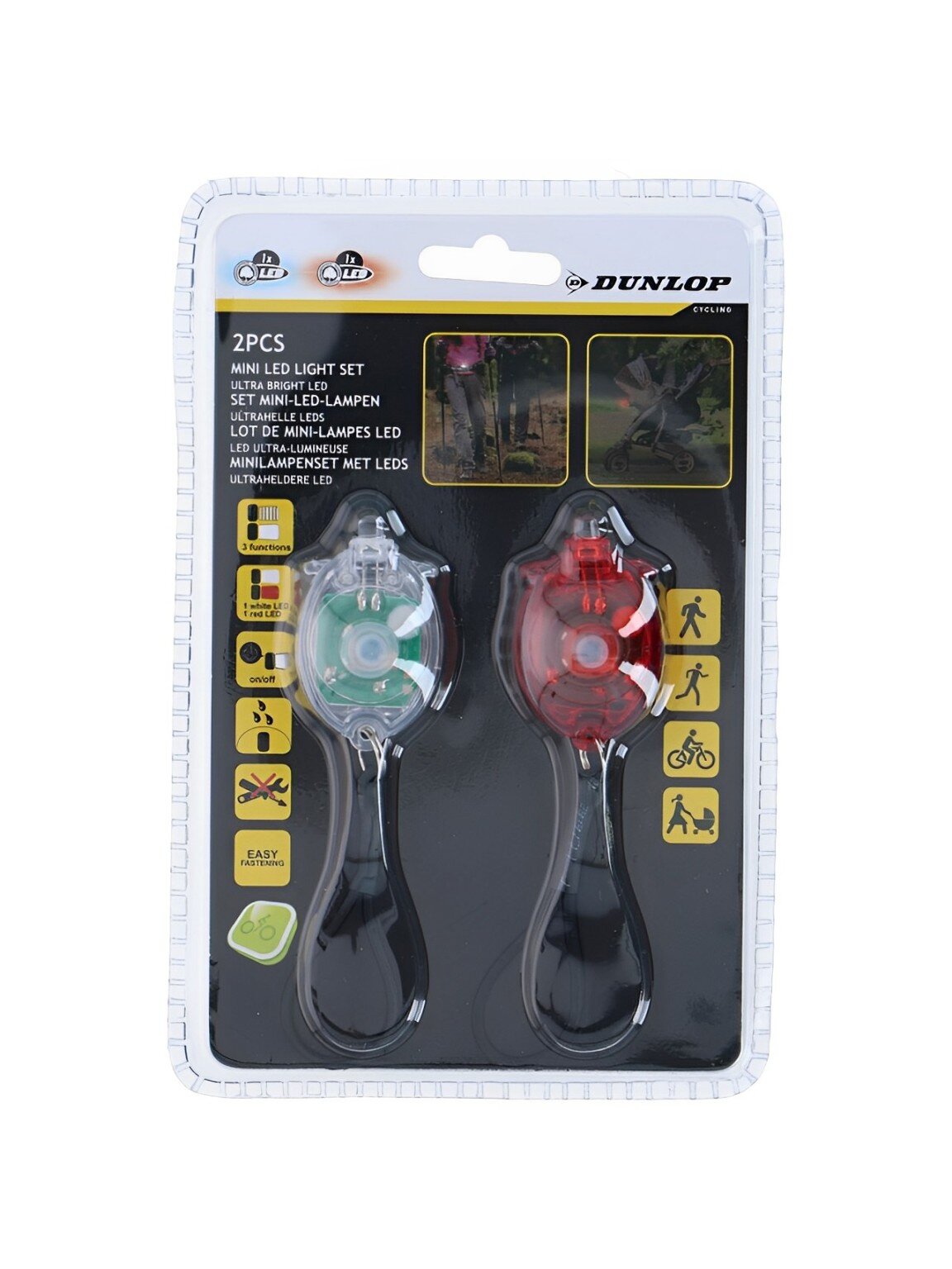 Dunlop LED galinių + priekinių dviračio žibintų komplektas 2053141 4