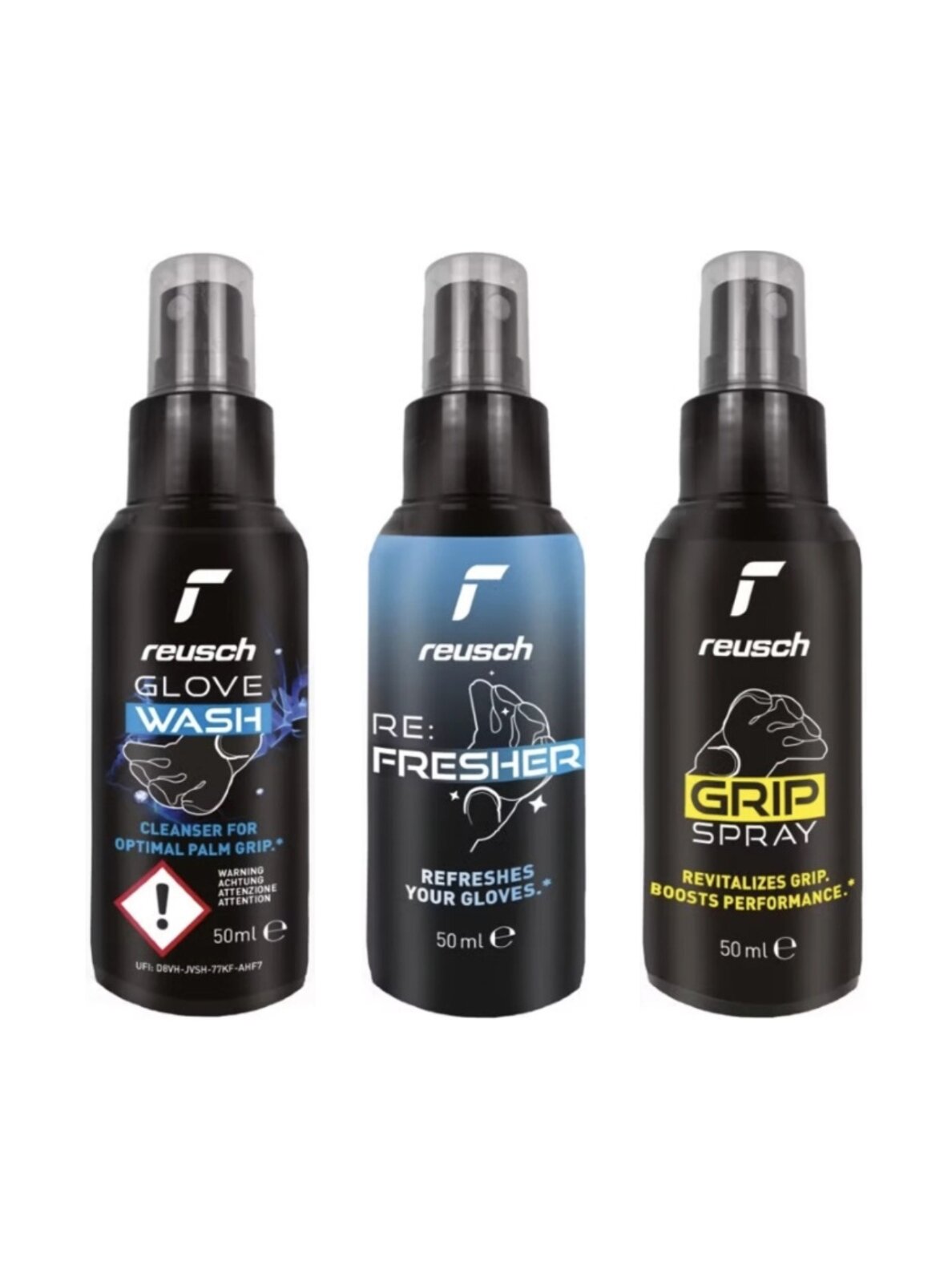 Reusch Glove Care Kit vartų žolinio futbolo pirštinių priežiūros rinkinys 3x50 ml 5554000 1 Reusch Glove Care Kit vartų žolinio futbolo pirštinių priežiūros rinkinys 3x50 ml 5554000 1