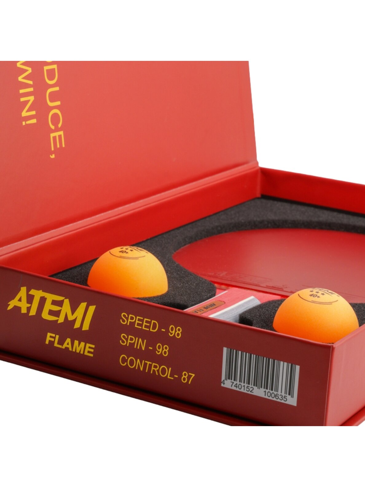 Atemi Flame stalo teniso rakečių komplektas - 1 raketė, 2 kamuoliukai*** 5