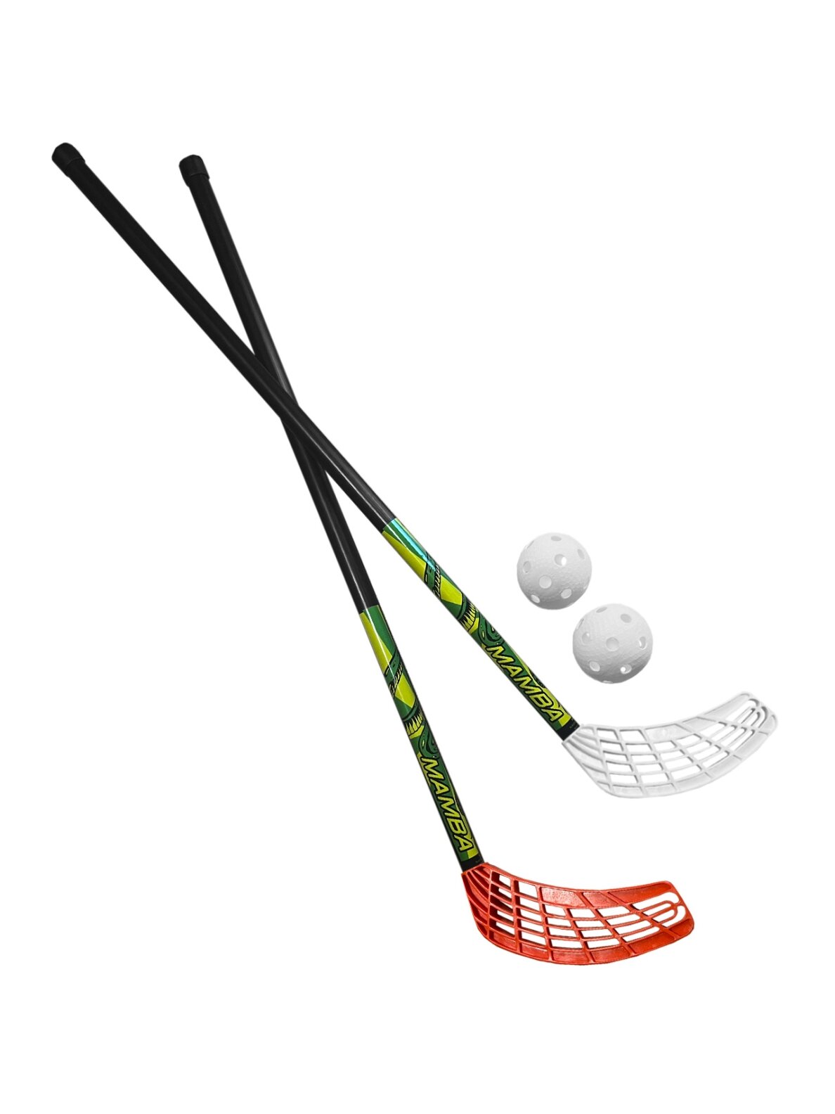 Azetx Mamba Junior grindų riedulio rinkinys, 2 tiesios HDPE lazdos be apvyniojimo, 87 cm + 2 Optimus kamuoliukai Azetx Mamba Junior grindų riedulio rinkinys, 2 tiesios HDPE lazdos be apvyniojimo, 87 cm + 2 Optimus kamuoliukai