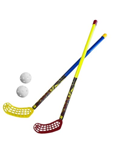 Azetx Cobra Junior grindų riedulio rinkinys 2 lazdos + 2 kamuoliukai be įpakavimo 87cm