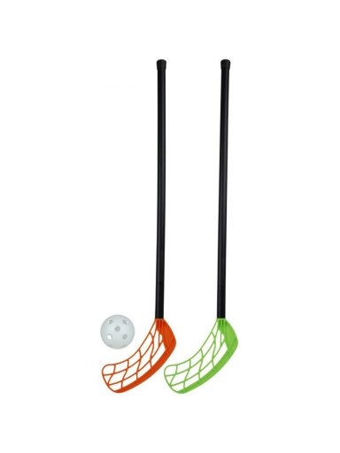 Stiga Rookie grindų riedulio rinkinys, 2 lazdos + 55cm kamuolys