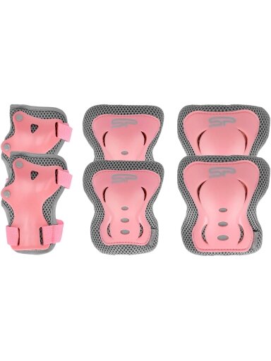 Spokey Shield apsauginių rinkinys rožinės ir pilkos spalvos 940924-940925-940926