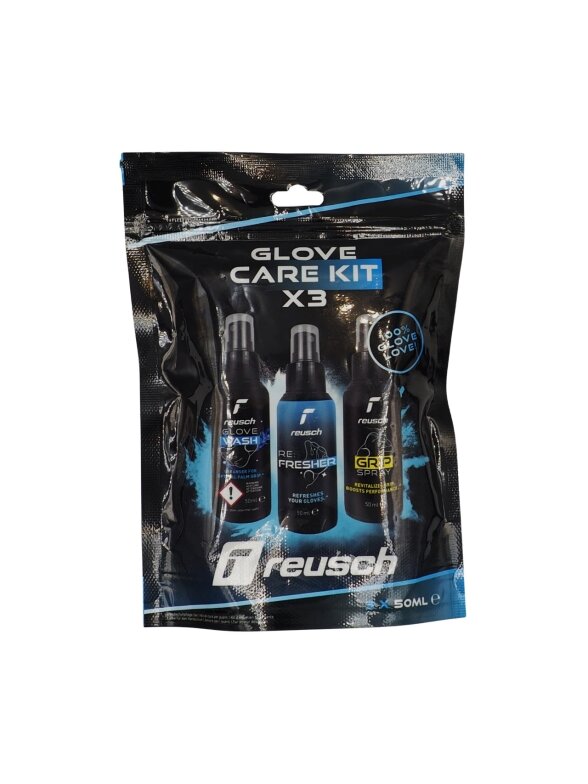 Reusch Glove Care Kit vartų žolinio futbolo pirštinių priežiūros rinkinys 3x50 ml 5554000