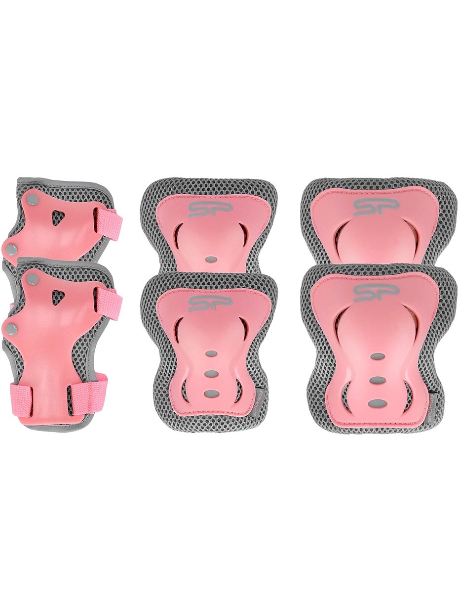 Spokey Shield apsauginių rinkinys rožinės ir pilkos spalvos 940924-940925-940926
