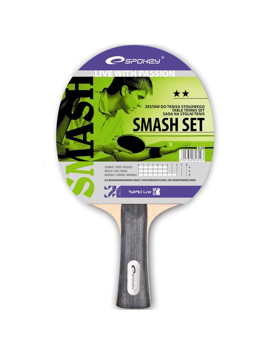 Spokey Smash Set stalo teniso raketės komplektas 81812 1 Spokey Smash Set stalo teniso raketės komplektas 81812 1